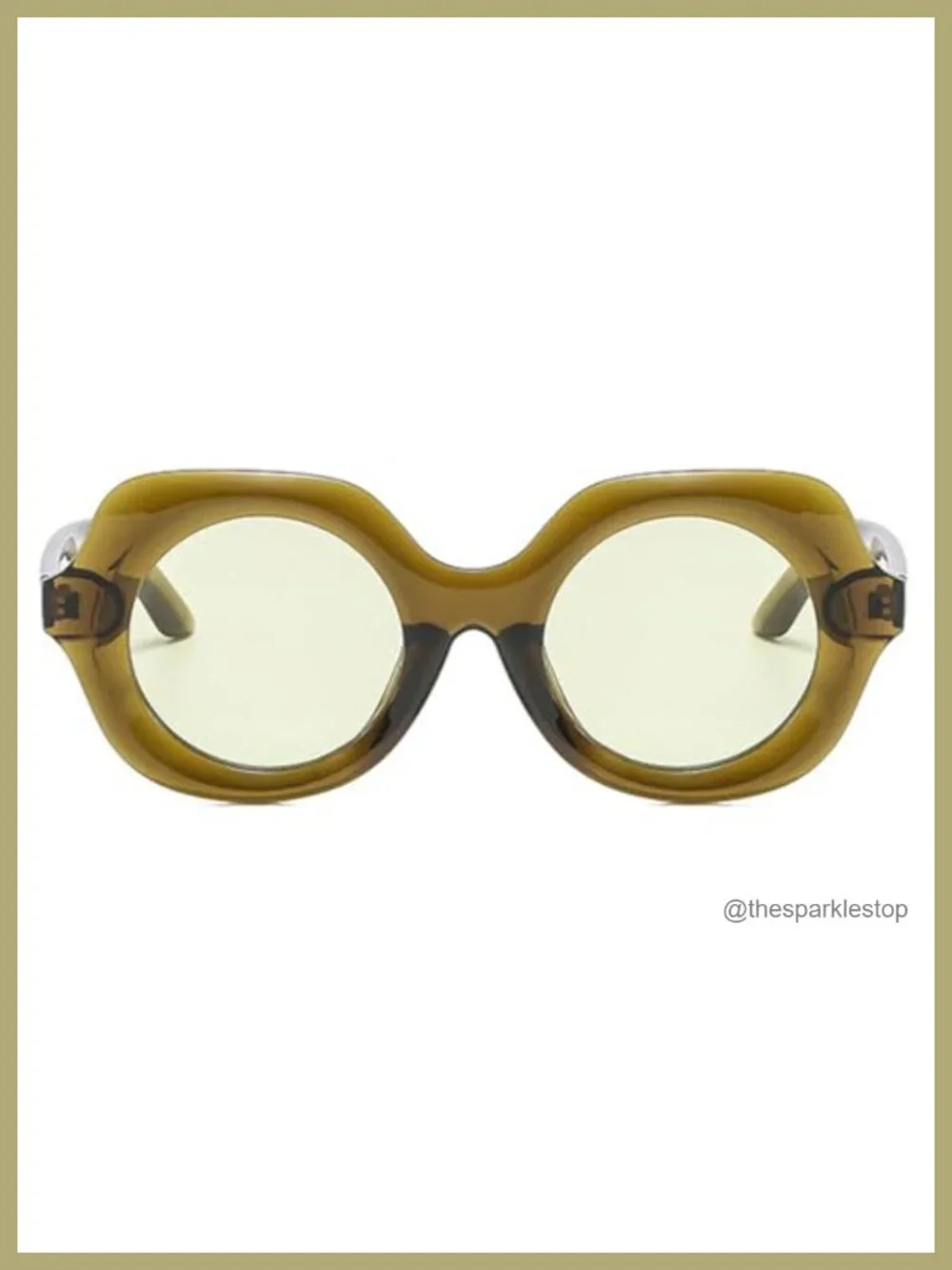 Vintage Oversized Square Sunglasses Plastic Frame UV400 Gradient Lens Fashion